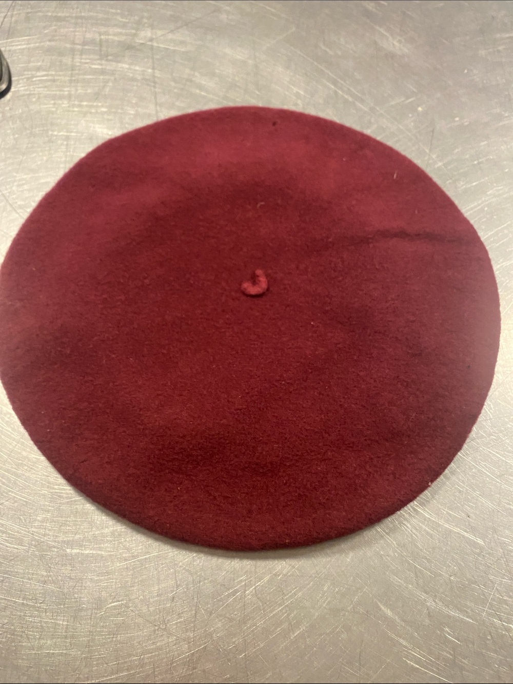 Vintage Motsch & Fils Classic Pure Virgin Wool Beret - Burgundy